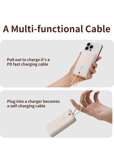 P28 10.000 Mah 20w Magsafe Lightning Kablo Powerbank Dijital Gösterge Siyah