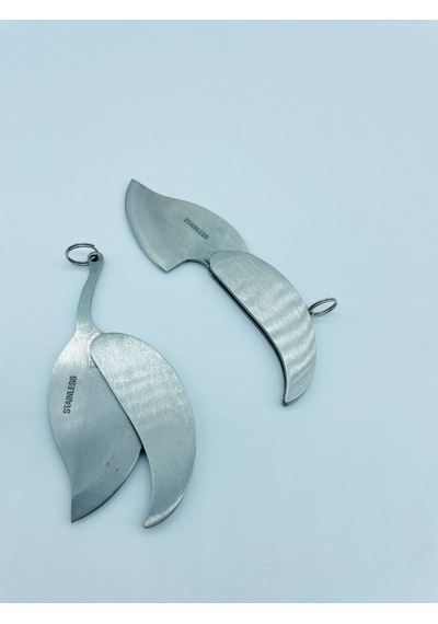 Stainless Kamp Metal Yaprak Modeli Küçükboy -9cm Gümüş