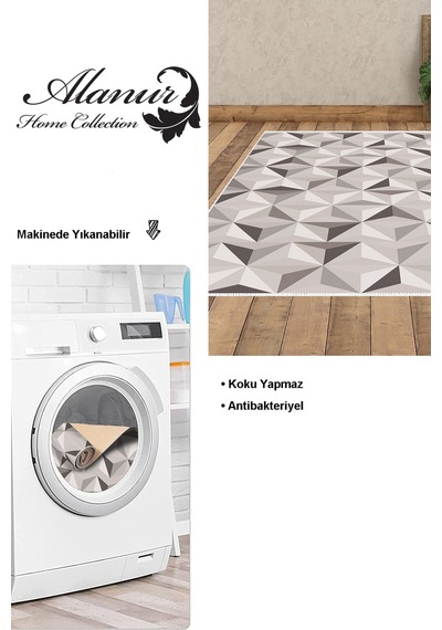 Dekoreko Kaymaz Taban Djt Salon Halısı Yıldız Deri Modern 1944 Bej