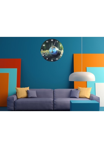 Ti-play Karınca Ve Uğur Böceği 30x30cm Akrilik Dekoratif Modern Duvar Saati ÇOk Renkli