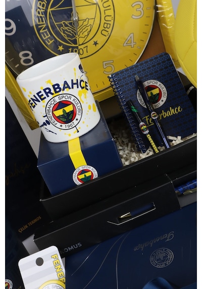 X Dekomus Lisanslı Fenerbahçe Özel Kutulu Premıum 20 Parça Full Yetişkin Seti Saat,termos,futbol Topu