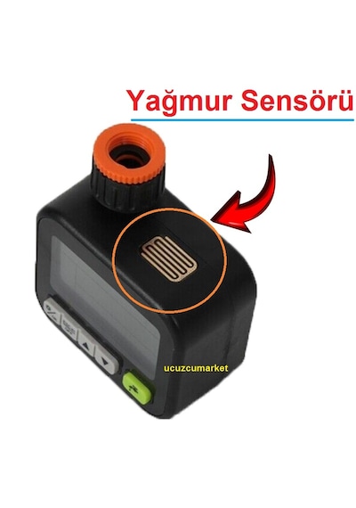 Yağmur Sensörlü 3 Programlı Dijital Bahçe Sulama Zamanlayıcı Lcd Ekran-digital Progranabilir