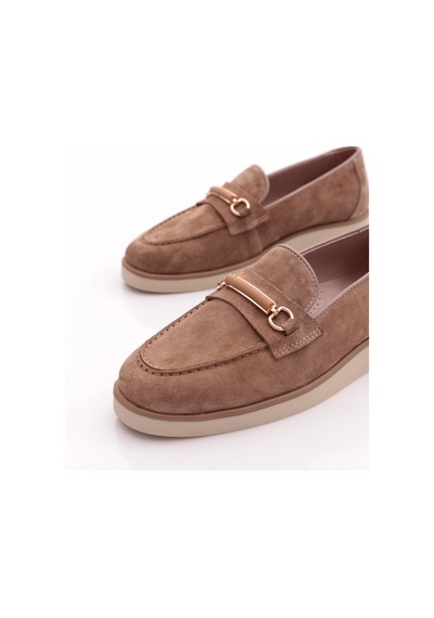 Dgn 410 Kadin Loafer Ayakkabi Vizon Süet