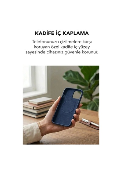 Apple İphone 13 Uyumlu Magsafe Lansman Silikon Kılıf Lacivert