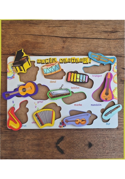 Müzik Aletleri Puzzle Bul-tak Oyunu