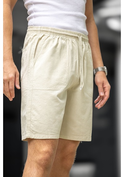 Kite Regular Fit Cepli Kapri Şort - Bej Bej