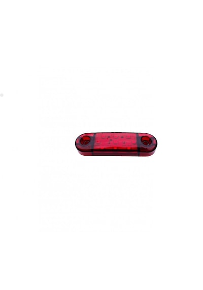 12 Volt 9 Ledli Dekoratif Oval Kırmızı Led Lamba - 10 Adet