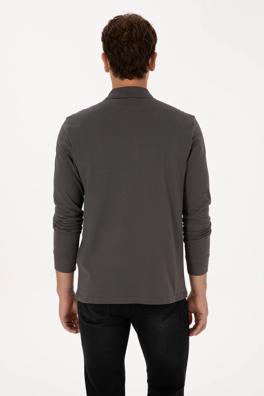 U.S. Polo Assn. Erkek Gri Basic Sweatshirt 50315941-VR024