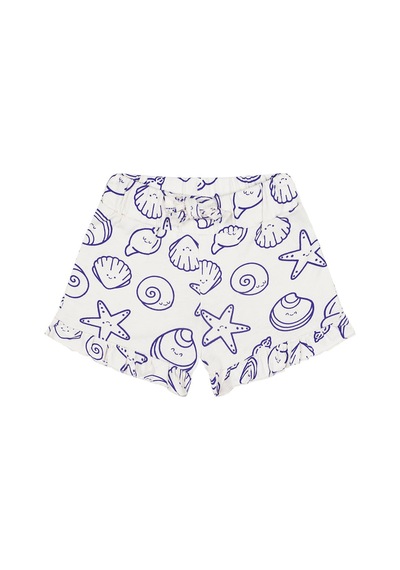 Antebies Organik Gots Sertifikalı Mor Neşeli Dostlar Fırfırlı, Bağcıklı Kısa Kollu,bebek Tshirt Şort Takımı