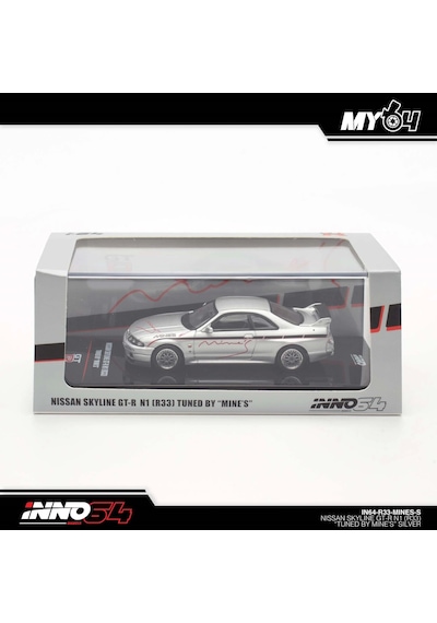 Inno 1/64 Nissan Skyline Gt-r N1 R33 "tuned By Mine's" Silver Çok Renkli