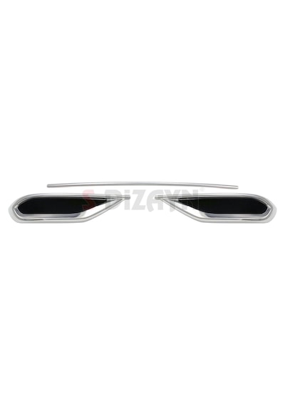 S-Dizayn  Volkswagen Tiguan Krom Egzoz Görünümü Difüzör 3 Parça 2020 Üzeri N11.4979