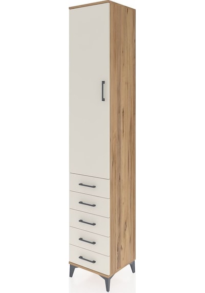 Hyperion Dolap 2 Raflı 5 Çekmeceli Tek Askılı 44x44x243 Çam-a... Çam Hyperion Dolap 2 Raflı 5 Çekmeceli Tek Askılı 44x44x243 Çam-a... Çam