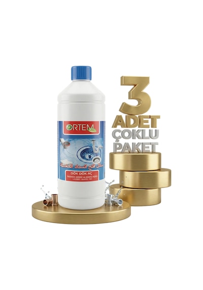 Ortem Sıvı Lavabo Açıcı 3x900 Gr