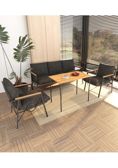 Doruk Home Balkon, Bahçe, Cafe, Metal Koltuk Takımı, Bahçe Mobilyası , Oturma Grubu, 3+1+1+masa Antrasit Doruk Home Balkon, Bahçe, Cafe, Metal Koltuk Takımı, Bahçe Mobilyası , Oturma Grubu, 3+1+1+masa Antrasit