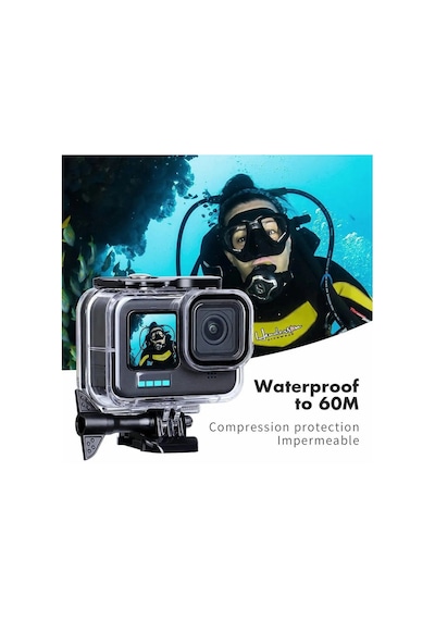 Oem Marka Gopro 9/10/11/12/13 İçin Su Altı Housing Gph11 Siyah