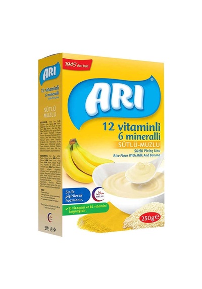 Arı Mama 12 Vitaminli 6 Mineralli Sütlü Muzlu 250 G