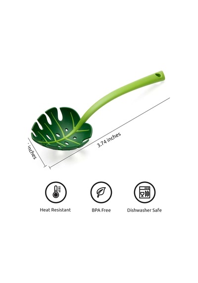 Yaprak Kepçe,jungle Servis Kaşığı, Jungle Spoon Mutfak Kaşığı, Yaprak Servis Kaşığı