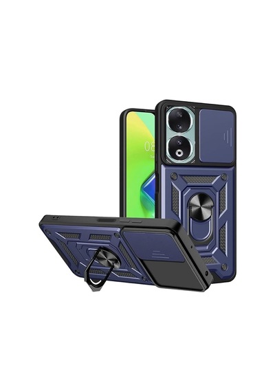Honor 90 5g İle Uyumlu Kılıf Magnetik Standlı Kamera Korumalı Sürgülü Kapak