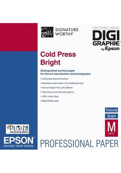 Epson Cold Press Bright 17''X 15M Mürekkep Püskürtmeli Kağıdı