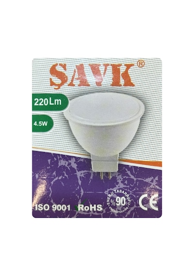 2 Adet Şavk 12volt Ac/dc 4,5w 22w Beyaz Işık 6500k Gu5.3 Duylu İğne Bacak Led Çanak Ampul