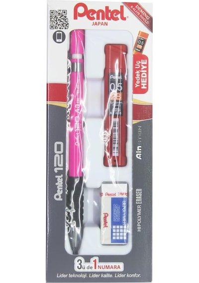 Pentel A315-3as 120a3 0.5mm 3'lü Okul Seti - Kalem+silgi+hediy Diğer