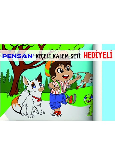 30x120 Boyama Rulosu Yaman Çiftlik Hayatı + Pensan 12'li Keçeli B