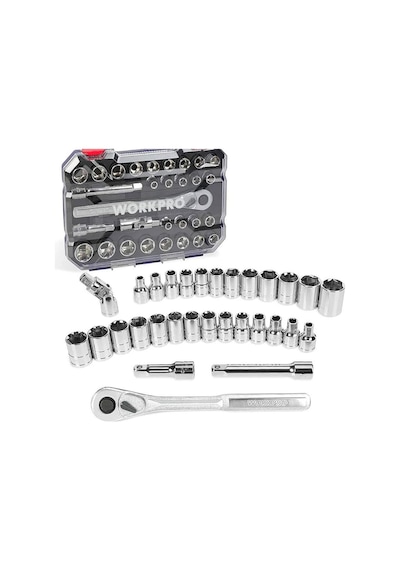 Workpro Wp202525 30 Parça 1/2 Cr-v Metrik/inç Profesyonel Lokma Takımı