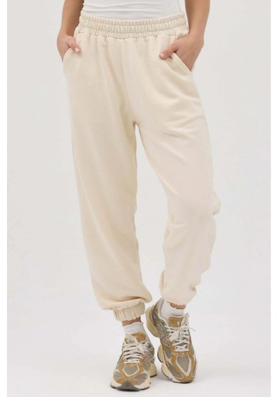 Buly Cozy Beli Lastikli Jogger Eşofman Altı Bej