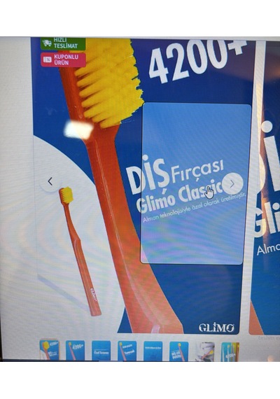 Glimo Classic 4200 Diş Fırçası, Hassas Diş Eti Dostu, Ultra Yumuşak Kıl, Diş Eti Kanamasına Karşı