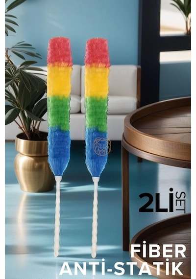 2 Li Set Fiber Toz Alma Püskülü California Design, 719657 Standart
