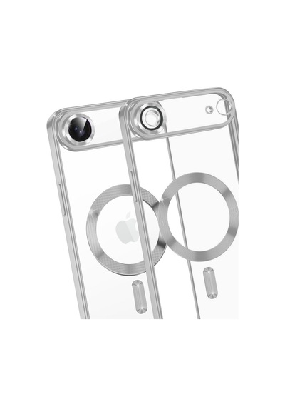 Apple iPhone Uyumlu  17 Air Uyumlu Kross Magneticsafe Kapak - Gümüş
