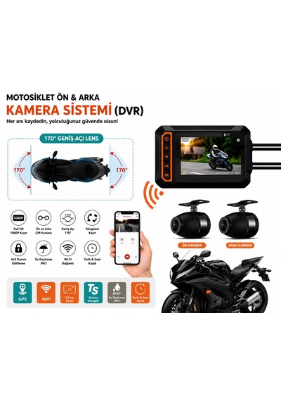 M5f Aksiyon Kamerası Motorsiklet Ön Ve Arka Kamera Sistemi 170 Derece Geniş Lens Full Hd 1080p Kayıt 3.0 İnç Ekran Wifi Gps Su Geçirmez Gece Görüşü Desteği Tüm Motorsikletlere Uyumlu M5f Aksiyon Kamerası Motorsiklet Ön Ve Arka Kamera Sistemi 170 Derece Geniş Lens Full Hd 1080p Kayıt 3.0 İnç Ekran Wifi Gps Su Geçirmez Gece Görüşü Desteği Tüm Motorsikletlere Uyumlu