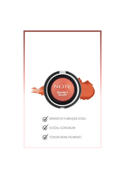 Note Cosmetique Bouncy Blush Yumuşak Kremsi Allık - 03 Coral Bliss