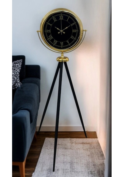 İhtişam Gold Tripod Ayaklı Saat Çok Renkli