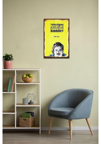 Kuşe Kağıt Duvar Posteri Yalnızlığa Iyi Bak Oğuz Atay Retro Vintage Drtr0020
