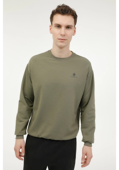 Lumberjack Sweatshirt Erkek Haki Mb Sn75 C Neck Sw 000000000102696690