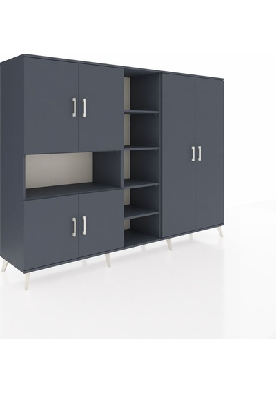 Hyperion Dolap 13 Raflı 6 Kapaklı 220x44x163 Antrasit-antrasit Antrasit-antrasit Hyperion Dolap 13 Raflı 6 Kapaklı 220x44x163 Antrasit-antrasit Antrasit-antrasit