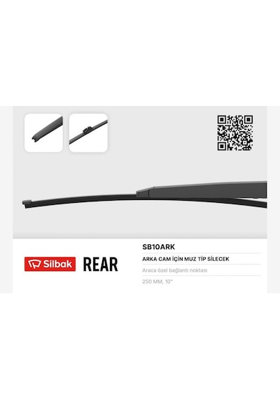 Silecek - 804 - Süpürgesi Arka Muz Tipi C5 Iıı 02/08 Clıo Iv - Kmrsfres - 09/12 Boy:250mm
