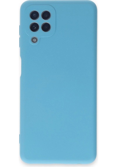 Samsung  Uyumlu  Galaxy A22 Kılıf Nano İçi Kadife Silikon Mavi