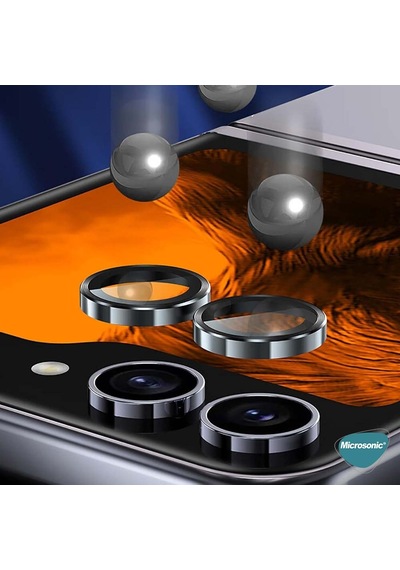 Microsonic Samsung Uyumlu Galaxy Z Flip 7 Fe Tekli Kamera Lens Koruma Camı Gümüş
