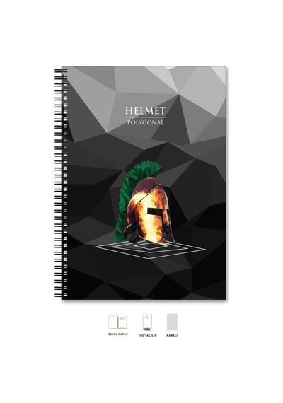 A5 Defter Kareli 200 Syf Kask Polygonal