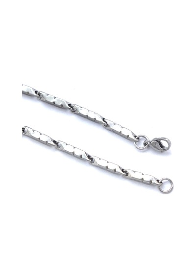 Ferizz 316l Çelik Erkek Zincir Kolye 55 Cm Zn-257 Beyaz