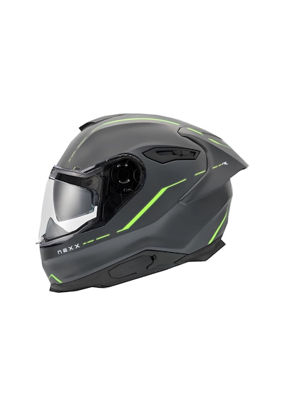 Nexx Y.100r React Mat Gri-yeşil Kask Yesıl