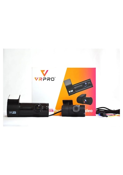 Vrpro Wıfi Araç İçi Yol Kamerası 1.5 İnç 4k 30 Fps 2 Kameralı