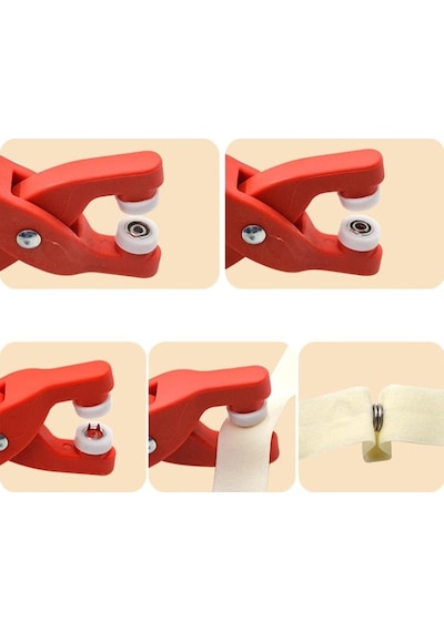Yclshop 9.5 Mm Çıt Çıt Takma Çakım Makinesi Ve 100 Adet Çıt Çıt