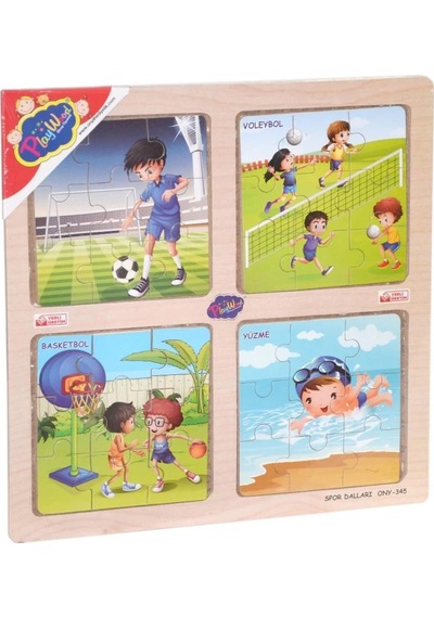 Znv Zenvia Mey İthalat Ony-343/344/345/346 Ahşap Eğitici 4'lü Puzzle -onyıl Znv2025 Cmn Belirtilmemiş