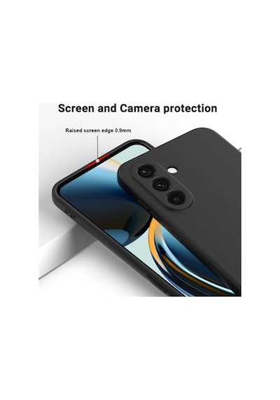 Samsung Galaxy S25 FE Uyumlu Silikon Kılıf - Pastel Renk Tonu Kamera Korumalı Kapak - Siyah