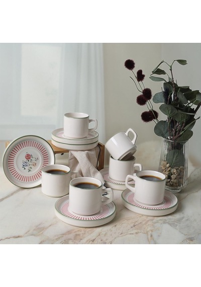 Rose Line Stackable Çay Takımı 12 Parça 6 Kişilik 22910-12 çok renkli