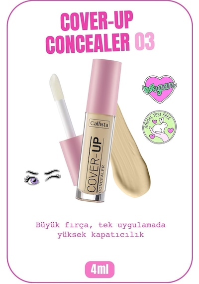 Callista Cover Up Concealer Yoğun Kapatıcı Göz Altı Kapatıcısı - 03 Sand