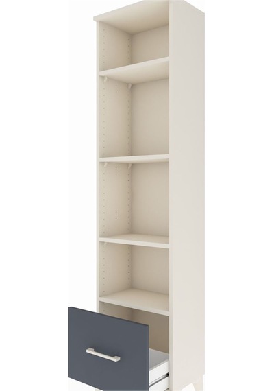 Arges Dolap 4 Raflı Tek Çekmeceli 44x30x182 Aytaşı-antrasit Aytaşı